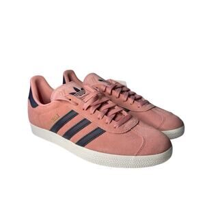 Adidas Gazelle Shoes Pink White Suede Classic 3 Stripe JH5388 Men 8 Wmns 9.5 NEW